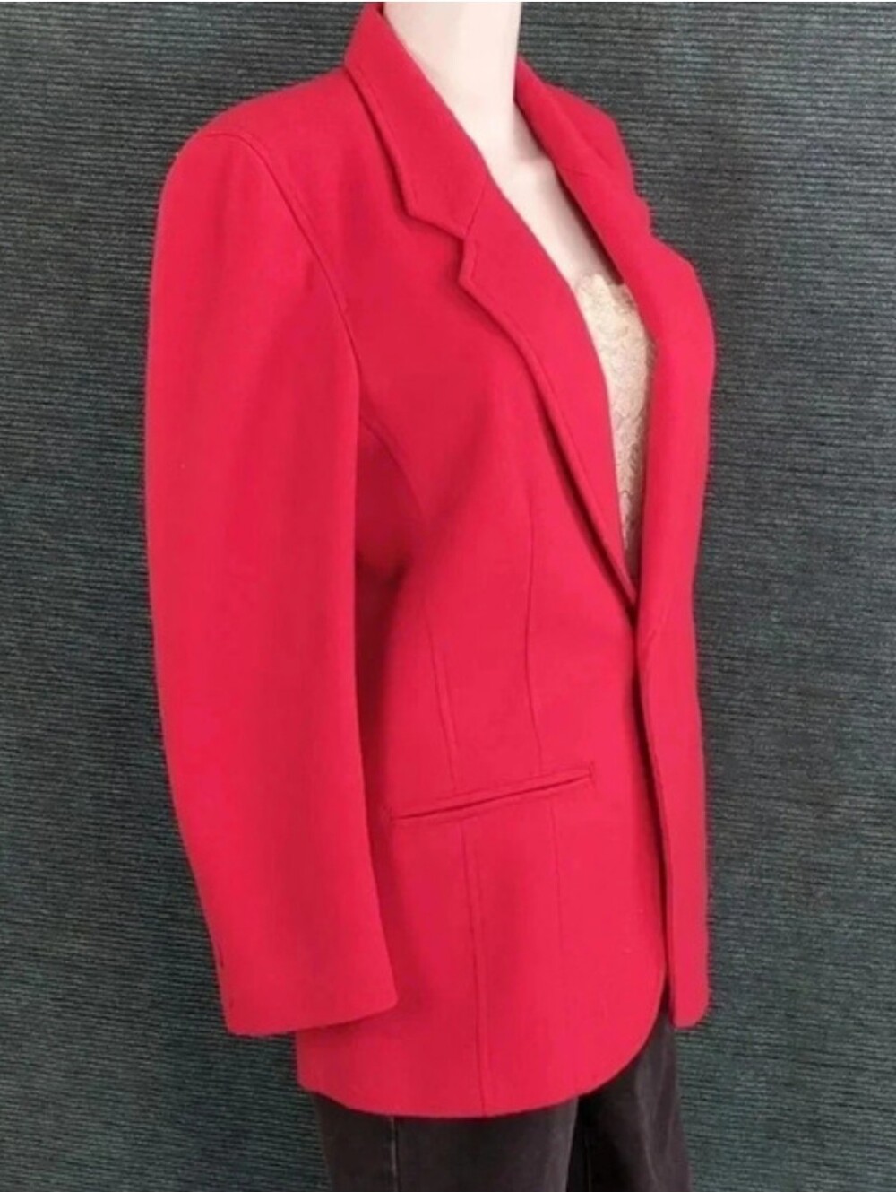 Vintage Lizwear Petites  Red Wool Blend Jacket - Picture 5 of 9